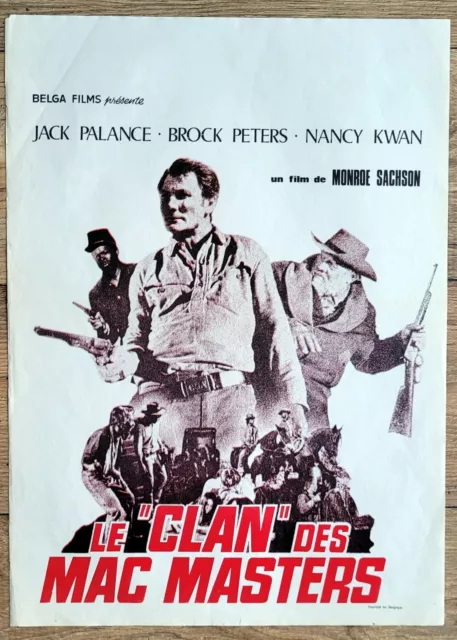 belgian poster western  THE McMASTERS, JACK PALANCE, BURL IVES, DAVID CARRADINE