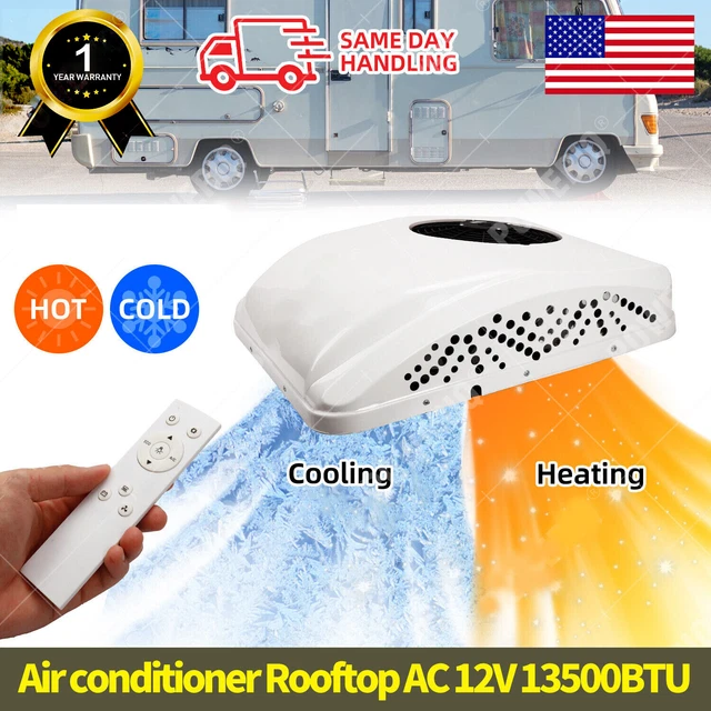 RV AIR CONDITIONER 12V rooftop Heating&Cooling onepiece A/C fit