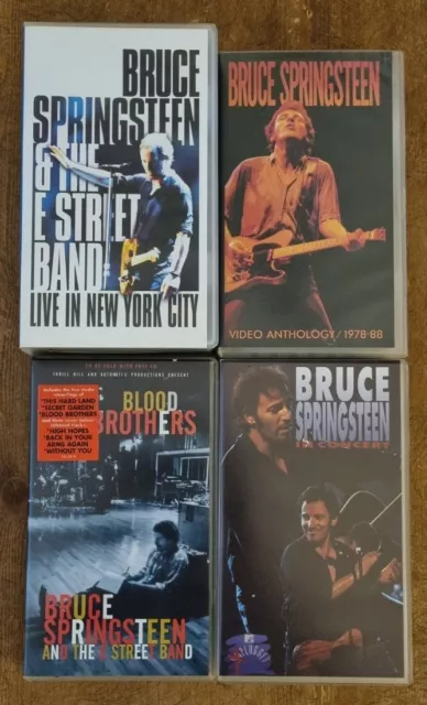 Bruce Springsteen VHS Bundle X5 Video Tapes Inc - Live In New York & Blood Bros