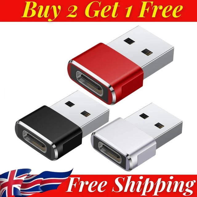 USB To TYPE C Adapter 3.0 USB-C 3.1 Male OTG Female Data Connector Converter UK