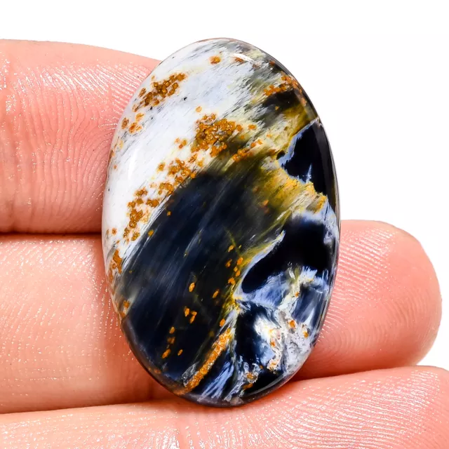 23.00 Cts. Natural Chatoyant Pietersite 30X20X5 MM Oval Cabochon Loose Gemstone