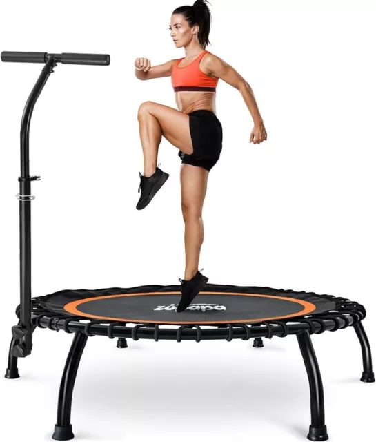 Silent Mini Fitness Trampoline– Indoor Rebounder for Adults – Best Urban Cardio