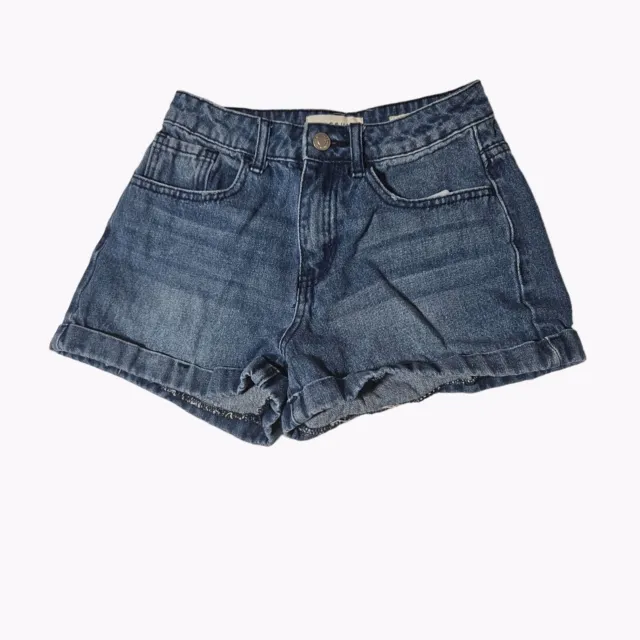 Pacsun Mom Jean Shorts Womens Size 23 Mid Rise Medium Wash Denim