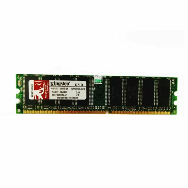 Kinston 1GB KVR400X64C3A/1G DDR 400MHz PC3200 184Pin Desktop DIMM RAM Memory AB