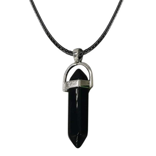 Hexagonal Natural Quartz Crystal Chakra Healing Point Pendant Necklace Jewelry