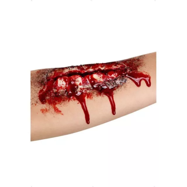Smiffys Smiffys Make-Up FX, Open Wound Latex Scar, Red