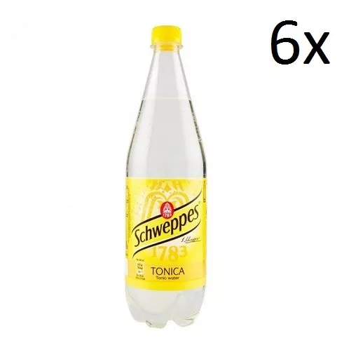 6x Schweppes tonica getönten Lemonade PET 1 Lt erfrischend