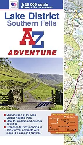 Lake District (Southern Fells) Adventure Atlas (A-Z Adventure Atlas) [Paperback]