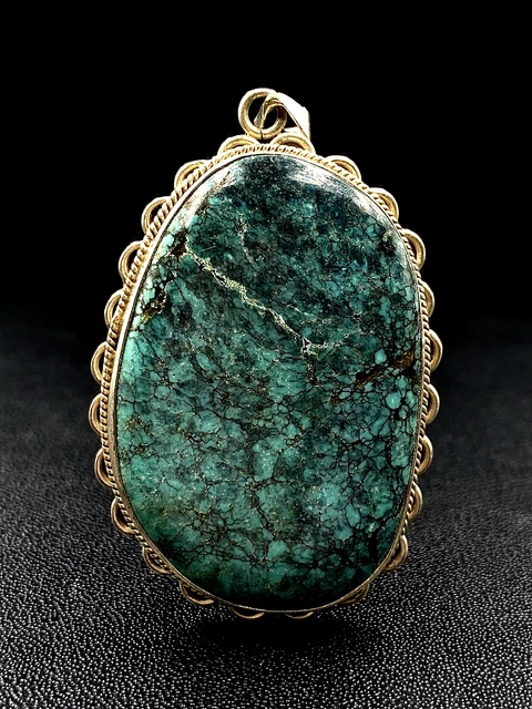 Originale Navajo Argento Sterling Turchese Ciondolo