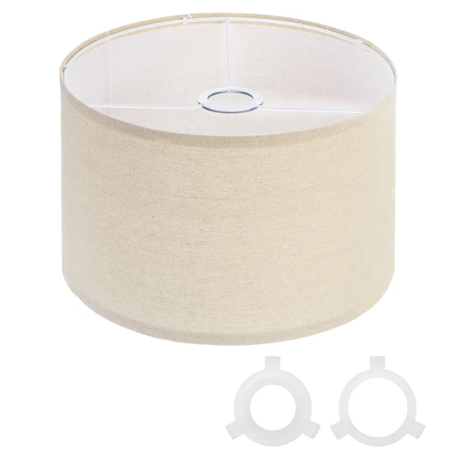 Set Di 3 Paralumi In Tessuto A Campana Per Lampadari E14 - Clip-On, Colore Argento, Diametro 9/14 Cm, Altezza 13 Cm - 3