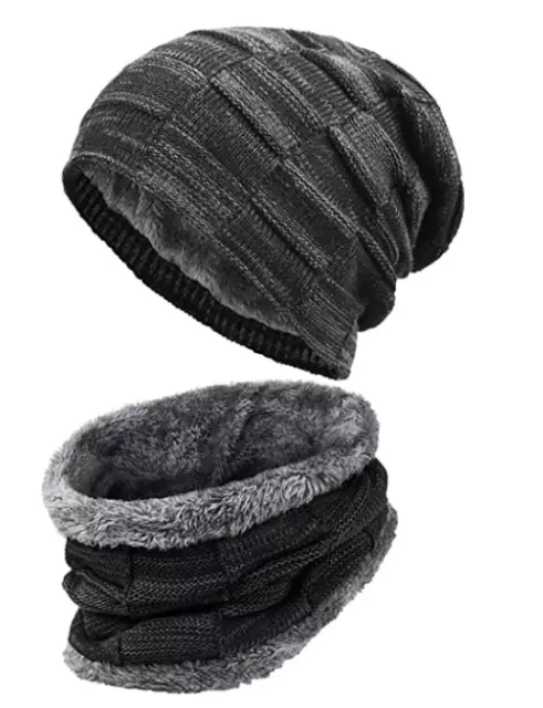 Gorro Para Hombre Gorros De Invierno Hombres Para El Frio Con Bufanda Punto