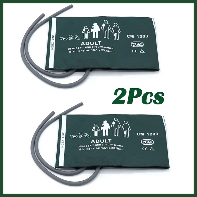 2Pcs Double Tube For Adult Blood Pressure Cuff NIBP Cuff 25-35 arm circumference