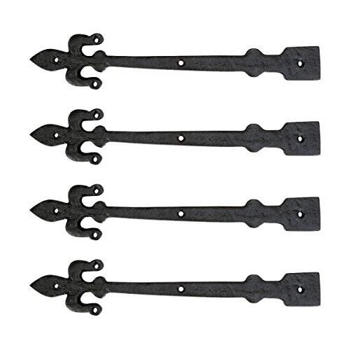 Renovators Supply Manufacturing Black Wrought Iron Garage Door Decorative Har...