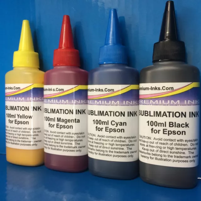 4x100ml Dye SUBLIMATION Ink for Epson Workforce Expression Photo Printer Non OEM 2