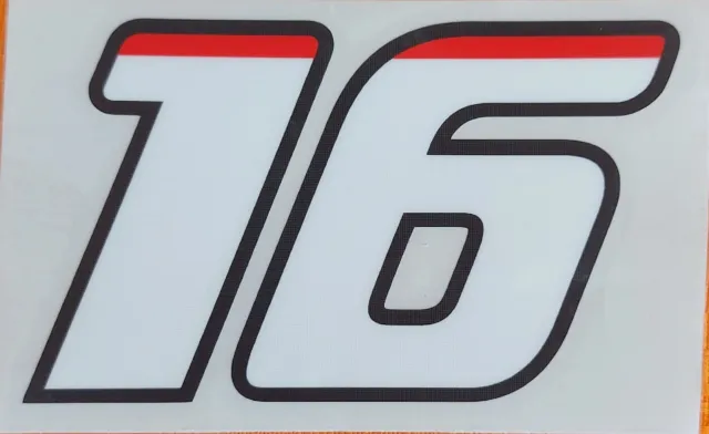 Adesivo Charles Leclerc 16 Ferrari F1/Charles Leclerc 16 F1 Sticker
