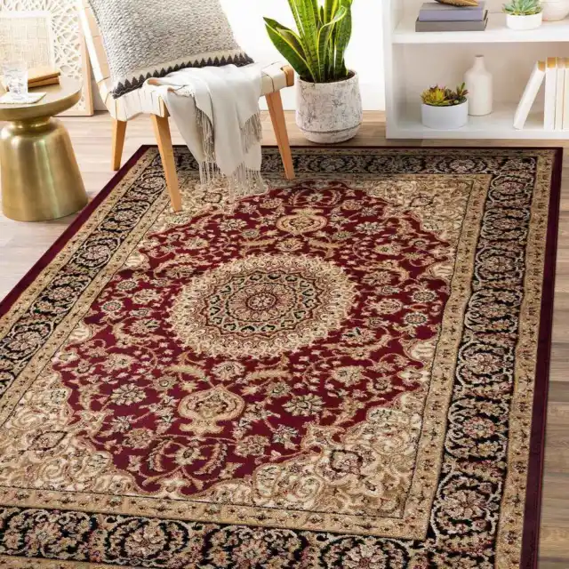 Red Traditional Oriental Medallion 8x10 Area Rug Carpet 2x3 Mat