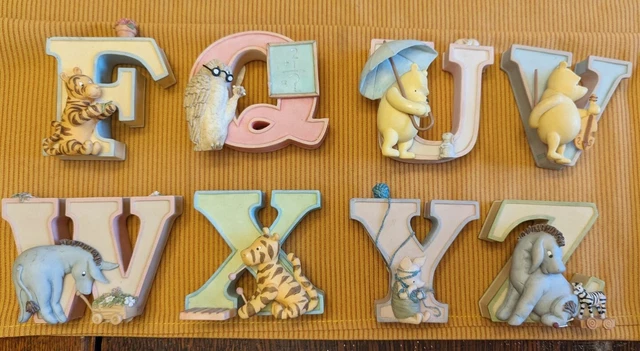 CLASSIC WINNIE THE Pooh Letters Disney Alphabet Letter Resin Michel ...