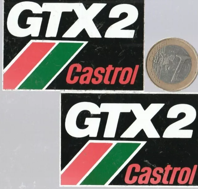 AUTOCOLLANTS . Auto/Moto. CASTROL GTX2. Lot de 2