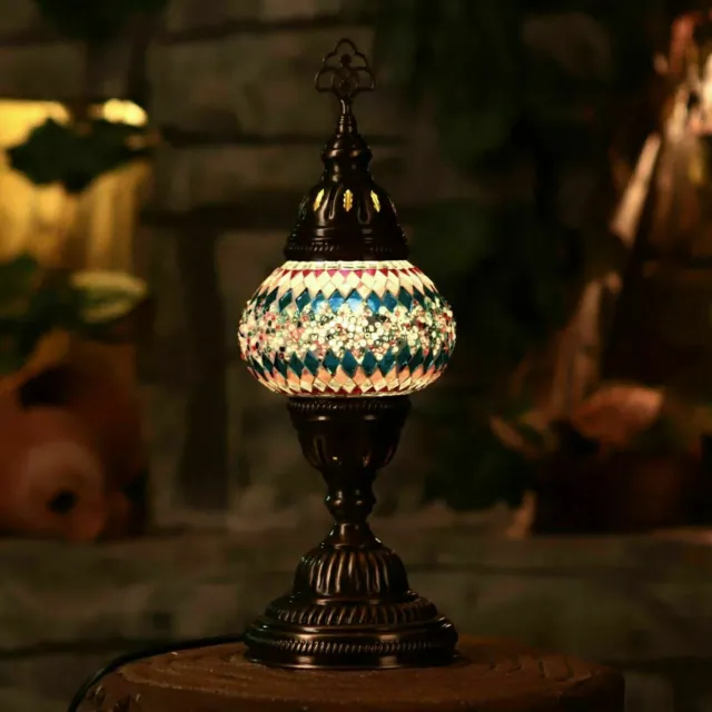 Lampada a mosaico in stile marocchino turco Tavolo da comodino Tiffany Lampada 5