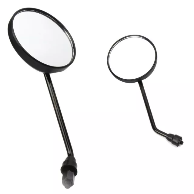 Pair Rear View Mirrors 8mm Black for Motorcycle Push Bike Scooter Dirt ATV bike 3