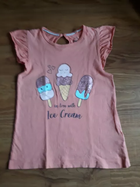 Sommershirt Mädchen, Gr. 110/116, lupilu, Glitzer, sehr gut