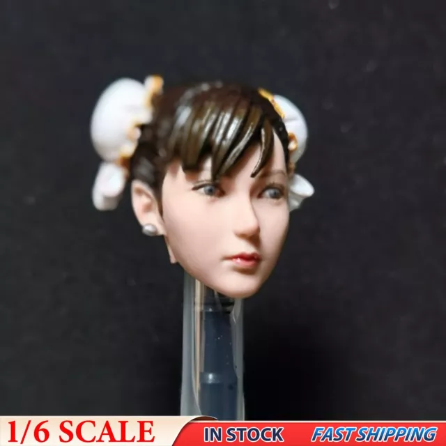 1/6 Chinese Martial Artist Chun Li Girl Female Head Sculpt F 12" Hot Toys Figure