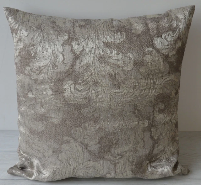 Douceur D'Intérieur Cuscino Sfoderabile 40x40 Cm – Policotone Con Fantasia E Fili Metallici, Colore Bianco - 4