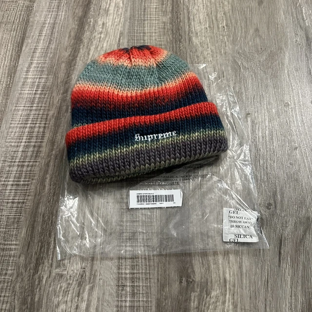 Supreme Ombré Stripe Beanie Navy FW22 - Brand New