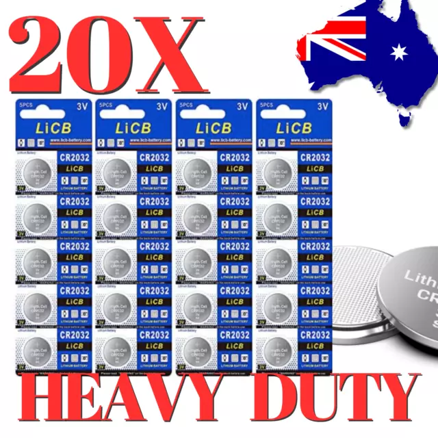 CR2032 Battery 3V Lithium Coin Cell Button Watch Toy Batteries AUSTRALIAN SELLER