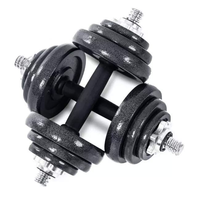 20kg Cast Iron Dumbbell Set Gym Free Weights Biceps Gym Workout Training Fitness 3