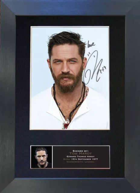 #580 TOM HARDY Signed Mounted Reproduction Autograph Photo Prints A4
