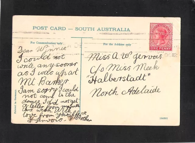 A5725 Australia SA Adelaide Botanic Gardens Fountain White Swan vintage postcard 2