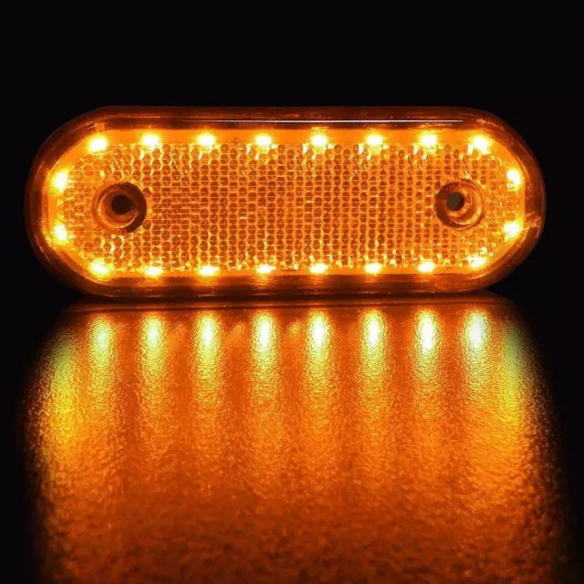 10x Feux de Gabarit Position Latéral 20 LED Orange  smd 12V pour Camion Remorque 2