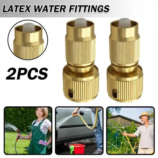 2pcs Expandable Hose Repair Adaptor Garden Hose Fitting Brass Connector