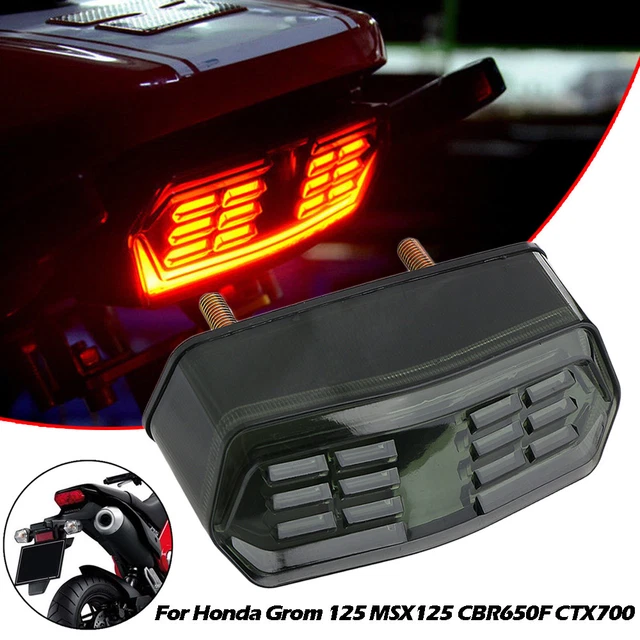 Moto Feu Arrière Feu Arrière LED Pour Motos, Clignotant Ambre, Feu De Stop Rouge Pour MSX Grom 125 CBR CB 650F CTX700N 2013 – 16