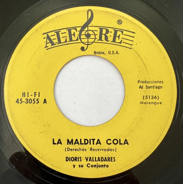 Latin 45 / Dioris Valladares LP “La Maldita Cola / A Bailar Merengue” ~ HEAR Latin 45 / Dioris Valladares LP “La Maldita Cola / A Bailar Merengue” ~ HEAR