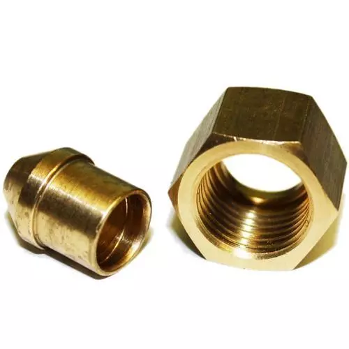 1x Solder Nut Gland Solder Nipple Copper Petrol Fuel Pipe 1/4"BSP x 5/16" Tube O