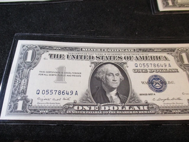 Series 1957-A $1 Silver Certificate Note Cu Choice Unc  8649