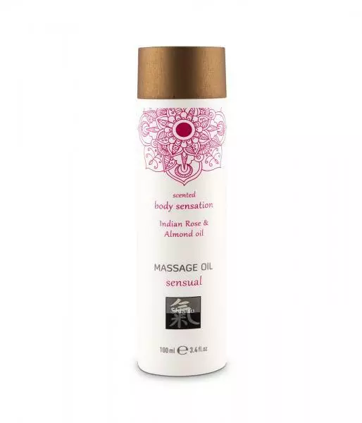 HOT Shiatsu Massage Oil Sensual IndianRose Almond Öl Wellnes Lustvoll