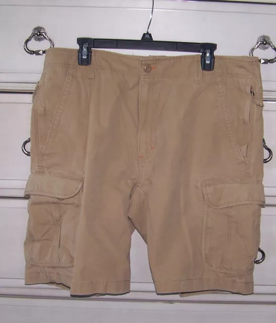 LL BEAN CARGO utility shorts natural fit cotton khaki tan ripstop dad ...