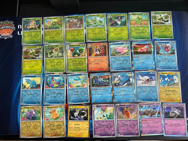 Lot de 54 cartes Pokémon holo / reverses Ecarlate et Violet