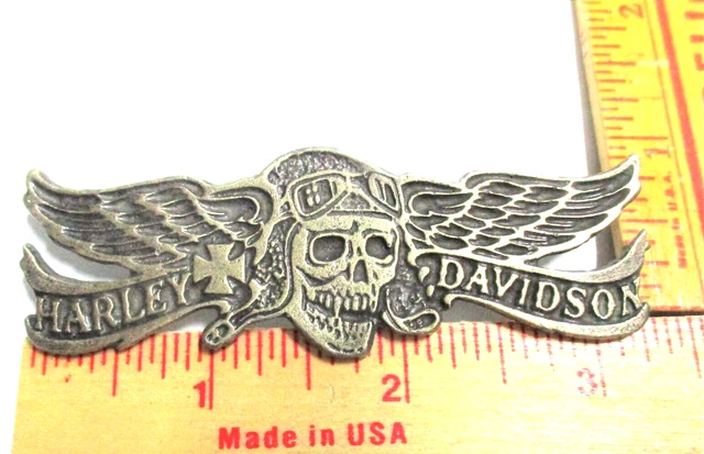 1975 Harley pin vintage old motorcycle pilot collectible biker vest memorabilia