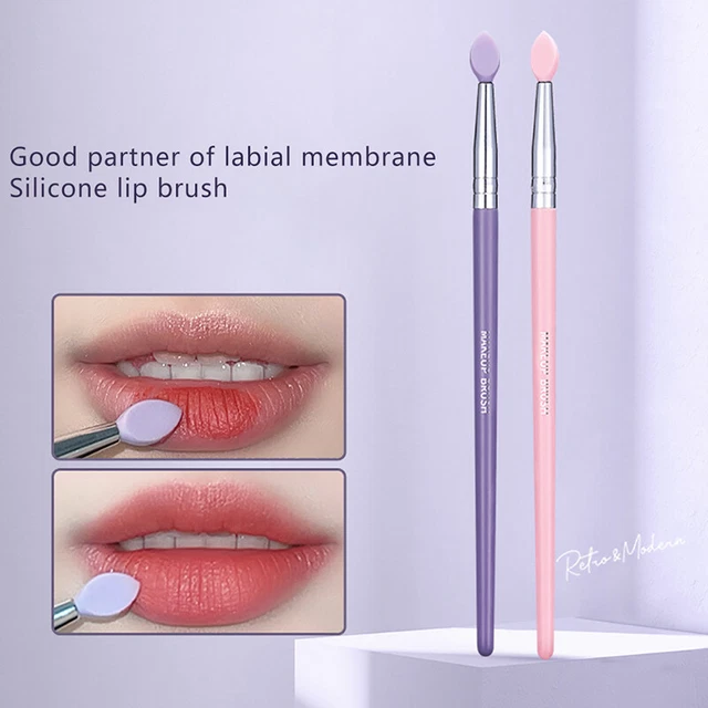 1Pc Silicone Shiny Eyeshadow Sequins Makeup Brushes Gloss Lipstick Brush-EN