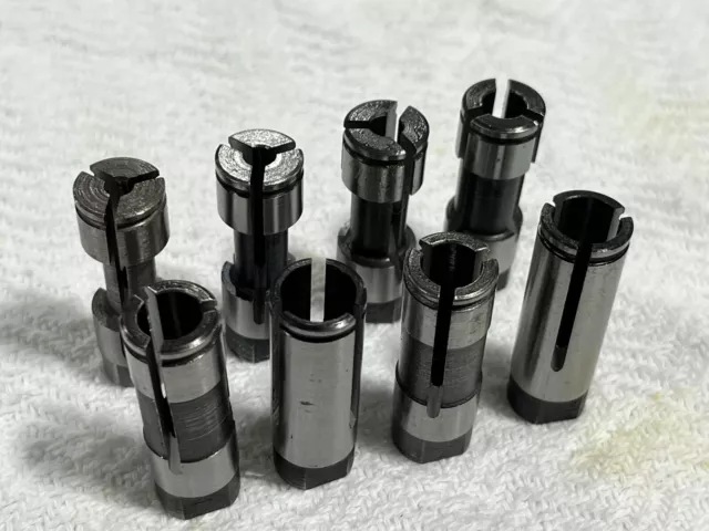 Procunier 2E Tap Collets 8pc #6 #8 #10 1/4 5/16 7/16 1/2 #2 Set Lot Tapping Head