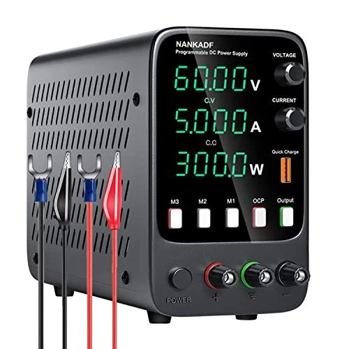 DC Power Supply Variable with Memory 60V 5A Bench Power Supply with 4-Digits