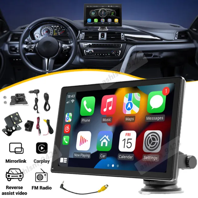 9 inch Portable Wireless Apple Carplay Android Auto Car Stereo Radio Head Unit