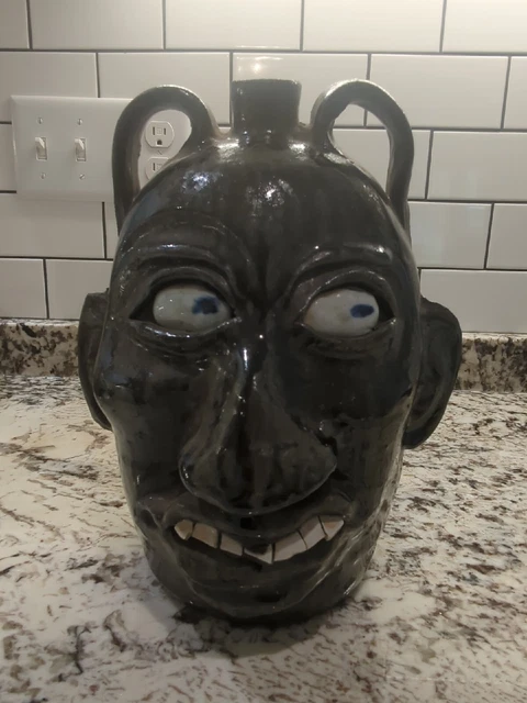 Chester Hewell Face Jug Georgia Southern Folk Art Pottery Chester Hewell Face Jug Georgia Southern Folk Art Pottery