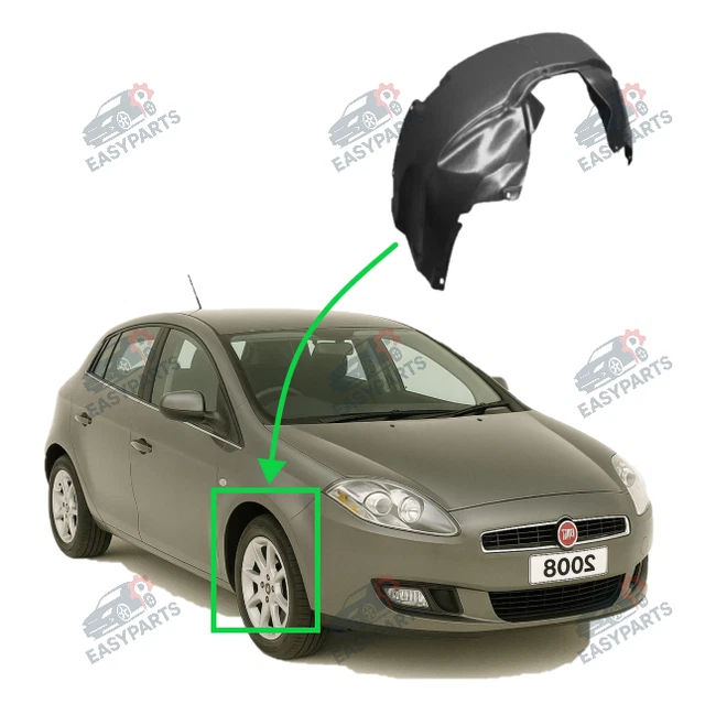 Parasol O Guardabarros Delantero Izquierdo Para Fiat Bravo 2007-2014 – Nuevo Sin Uso