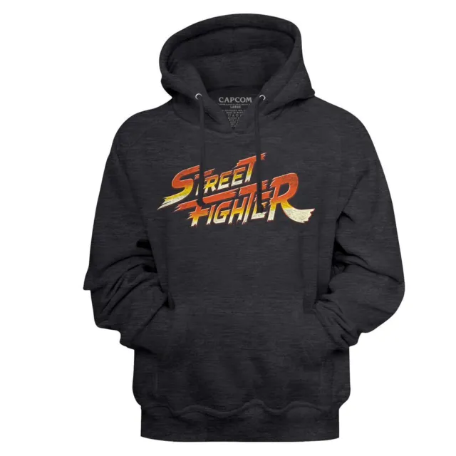 Street Fighter - Logo - Manica Lunga - Erica - Adulti - Felpa con Cappuccio