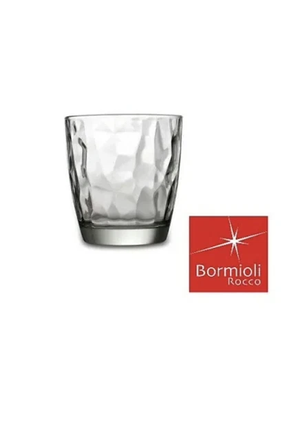 Bicchieri Da Acqua Bormioli Rocco Diamond - Set Da 6, Capacit&agrave; 30.5 Cl, Vetro Pregiato Con Design A Diamante